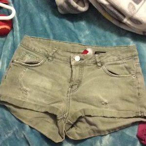 Olive green shorts